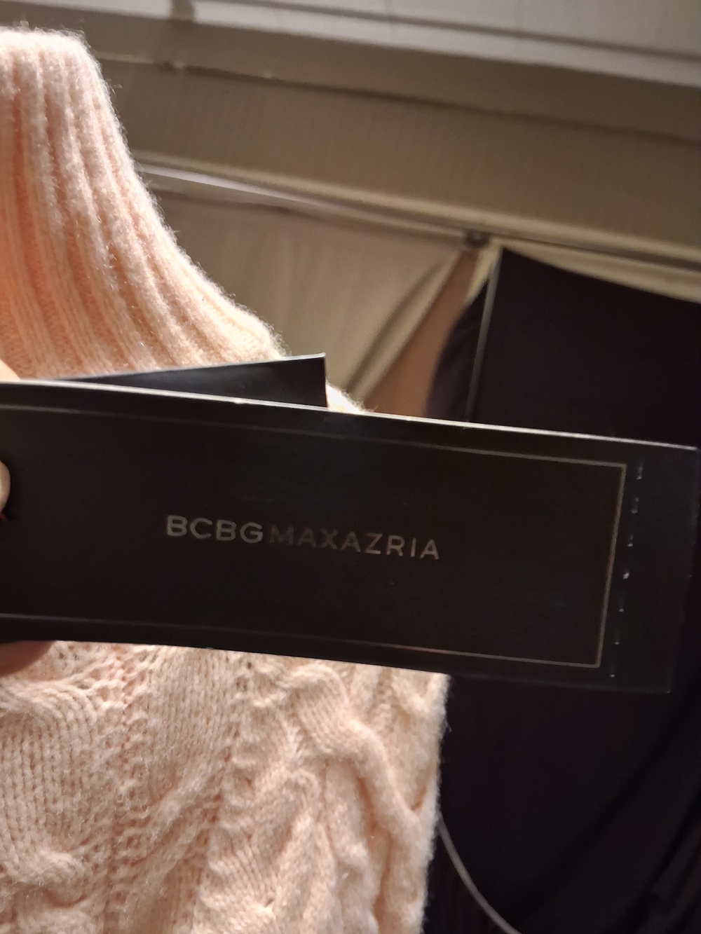 BCBGMaxAzria Light Blush Cable Knit Hat